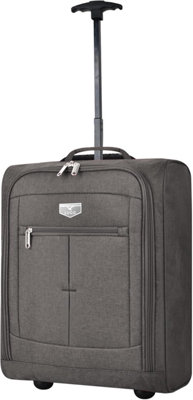 Lugg Easyjet 45X36X20 Carry-On Suitcase Underseat Cabin Bag Lightweight Hand Luggage 1.4Kg 33LCharcoal from B&Q