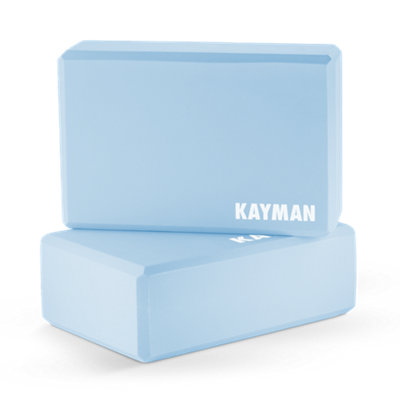 KAYMAN Yoga Block 2 Pack ,durable Eva Foam Blocks With Non-Slip Surface ,lightweight