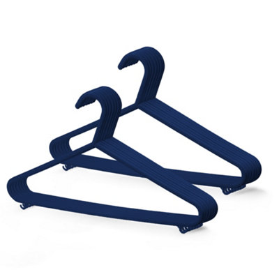 Keplin Adult Plastic Coat Hangers 25PkNavy ColourStrong Clothes Hangers For Clothes Rail & ClosetClothing Hanger from B&Q