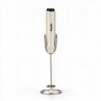 Keplin Electric Milk Frother Handheld, Electric Milk Foam Maker With Stand And Steel Whisk, Cream