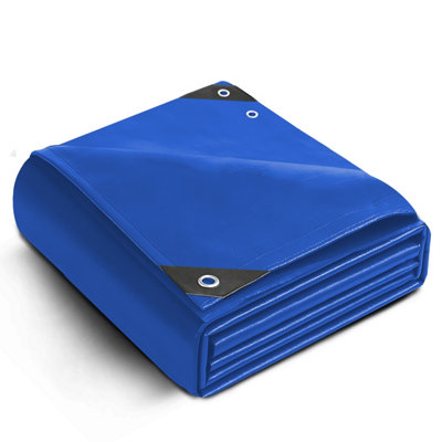 Keplin 3X4M 70 Gsm Waterproof Tarpaulin Cover Sheet Heavy DutyMould ResistantEasy To Wash Pe MaterialBlue from B&Q