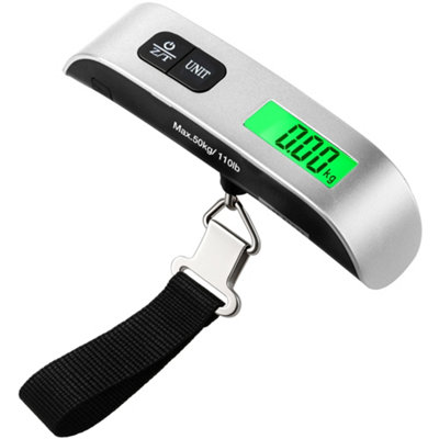 B&Q -  Digital Luggage Scale (50Kg/110Lbs Capacity)Portable Suitcase Weighing ScalesLcd Display