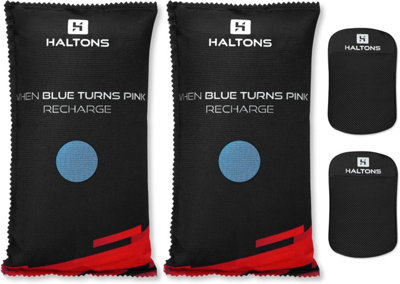 Haltons Blue/Pink Silica Gel Dehumidifier 1Kg- Pack, Reusable Moisture Absorber Size 2