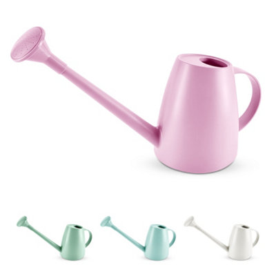 Keplin 1.8L Plastic Watering Can With Plastic Sprinkler Rose Durable Garden Watering Jug For Plants & FlowersPink from B&Q