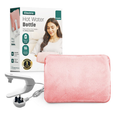 Keplin Rechargeable Electric Hot Water Bottle Soft & Cosy BedHand & Body Warmer Fast HeatingAuto Shut Off Function from B&Q