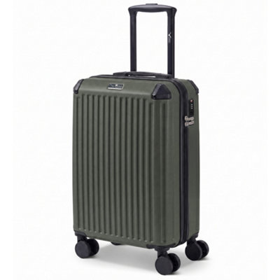 Lugg Unisex Dark Green Sky Rover 20Inch Suitcase, Abs Hard Shell With Tsa Lock (55X35x23cm) In | Size: Small - Image 5