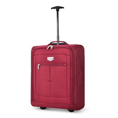Lightweight Cabin Luggage with Wheels – Jupiter, 55x40x20cm in Red - Image 6