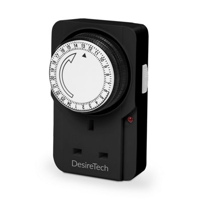 Desiretech Plug-In Timer Switch24 Hour Segment TimerLight Timer Plug Socket To Control Appliances Up To 3120W1 Pack from B&Q