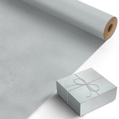 Kraft & Co 69Cm X 20M Gift Wrapping Paper Ideal For Gifts Arts & Crafts- Silver from B&Q