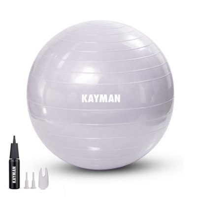 Kayman Exercise Ball Lavender Mist Anti-Burst System Ideal For Yoga PilatesFitness Balance Training Gym And Home Workouts(65Cm) from B&Q