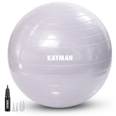 Kayman Exercise Ball Lavender Mist Anti-Burst System Ideal For Yoga PilatesFitness Balance Training Gym And Home Workouts(85Cm) from B&Q