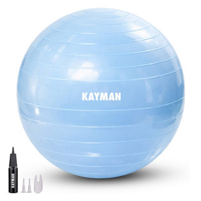 Kayman Exercise Ball Ocean Haze Anti-Burst System Ideal For Yoga PilatesFitness Balance Training Gym And Home Workouts(85Cm) from B&Q