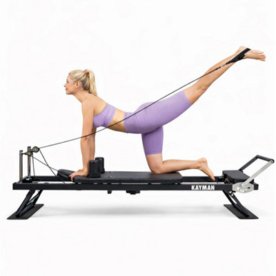 Kayman 83" Pilates Reformer Machine - Black - Image 4