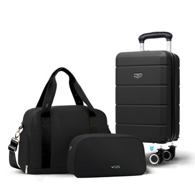 Lugg Jetset 3-Piece Travel Set - 40 Cm Suitcase, Duffel Bag, Toiletry Bag - Black - Image 3