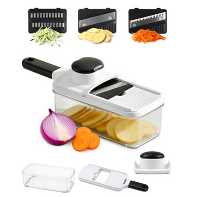 Keplin 3-In-1 Vegetable Chopper With Container Multi-Functional SlicerDicer & GraterBpa FreeDishwasher SafeNon-Slip from B&Q