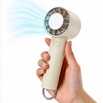 Keplin Handheld Cooling Fan2000Mah Rechargeable Battery3 Speed Portable 8000 Rpm Usb Mini FanCooling PlateVanilla Cream from B&Q