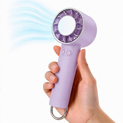 Keplin Handheld Cooling Fan2000Mah Rechargeable Battery3 Speed Portable 8000 Rpm Usb Mini Fan With Cooling PlateLavender from B&Q