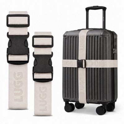Lugg Unisex Beige Adjustable Age Straps - Suitcase Travel Belts In | Size: 2 Pack - Image 3