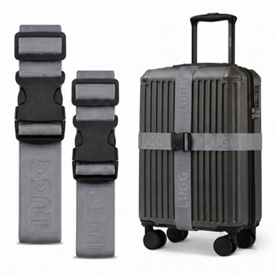 Lugg Unisex Grey Adjustable Age Straps - Suitcase Travel Belts In | Size: 2 Pack - Image 5