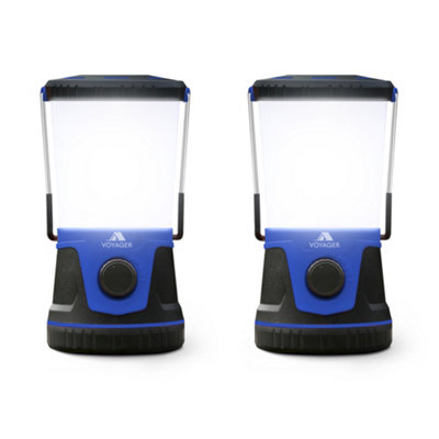 Voyager 2Pk Led Camping Lantern 1500 Lumen Camping Light LampUpto 40 Hours Battery Perfect Emergency LanternHiking ,dark Navy from B&Q