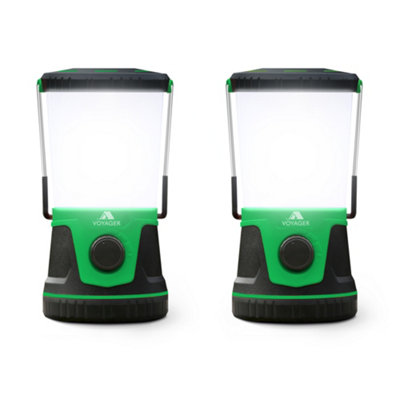 Voyager 2Pk Led Camping Lantern 1500 Lumen Camping Light LampUpto 40 Hours Battery Perfect Emergency LanternHiking ,dark Green from B&Q