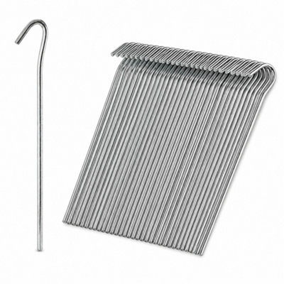 KEPLIN Steel Alloy Tent Pegs, Galvanised Ground Rust 40 Pack, Silver - Image 4