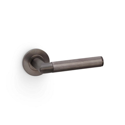 Alexander & Wilks Harrier Knurled Lever On Round RoseDark Bronze Pvd from B&Q