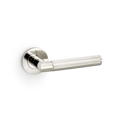 Alexander & Wilks Harrier Knurled Lever On Round RosePolished Nickel Pvd from B&Q