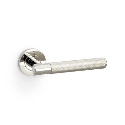Alexander & Wilks Spitfire Knurled Lever On Round RosePolished Nickel Pvd from B&Q