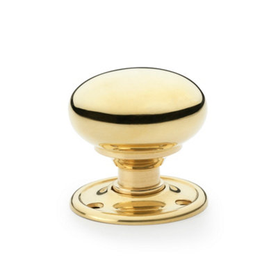 Alexander & Wilks Kershaw Door KnobPolished Brass UnlacqueredKnob 51mm from B&Q