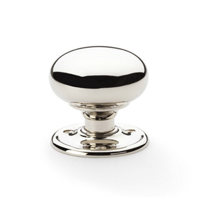 Alexander & Wilks Kershaw Door KnobPolished NickelKnob 51mm from B&Q