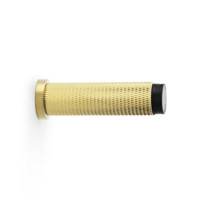 Alexander & Wilks Brunel Knurled Door StopSatin Brass Pvd from B&Q