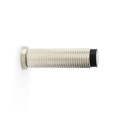 Alexander & Wilks Brunel Knurled Door StopSatin Nickel Pvd from B&Q