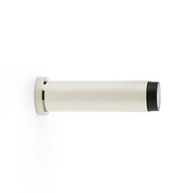 Alexander & Wilks Plain Projection Cylinder Door StopPolished Nickel Pvd from B&Q