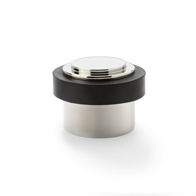 Alexander & Wilks Plain Floor Mounted Door StopPolished Nickel Pvd from B&Q