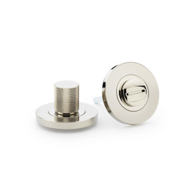Alexander & Wilks Knurled Thumbturn And ReleasePolished Nickel Pvd from B&Q
