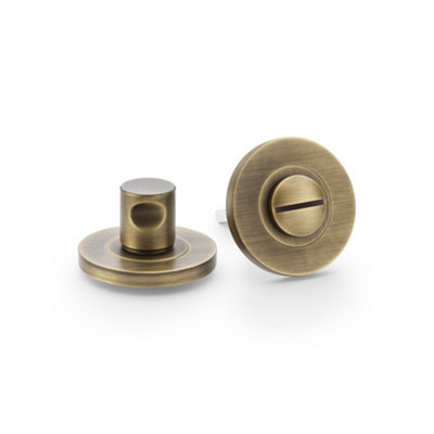 Alexander & Wilks Plain Thumbturn And ReleaseAntique Brass from B&Q