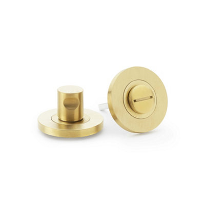Alexander & Wilks Plain Thumbturn And ReleaseSatin Brass Pvd from B&Q