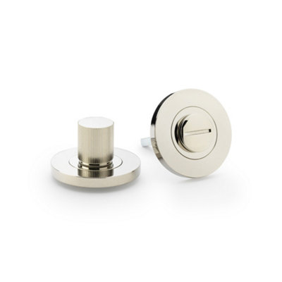 Alexander & Wilks Reeded Thumbturn And ReleasePolished Nickel Pvd from B&Q