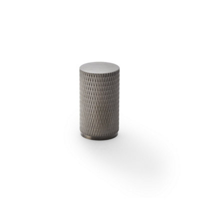 Alexander & Wilks Brunel Knurled Cylinder Cupboard KnobDark Bronze Pvd35mm from B&Q