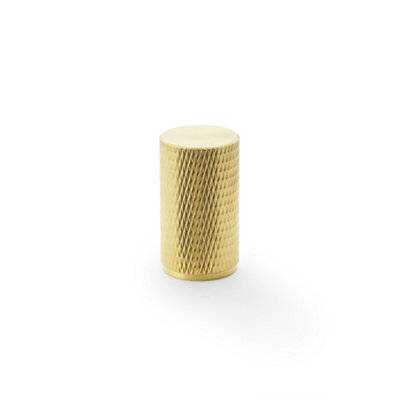 Alexander & Wilks Brunel Knurled Cylinder Cupboard KnobSatin Brass Pvd35mm from B&Q