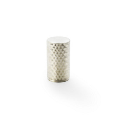 Alexander & Wilks Brunel Knurled Cylinder Cupboard KnobSatin Nickel35mm from B&Q