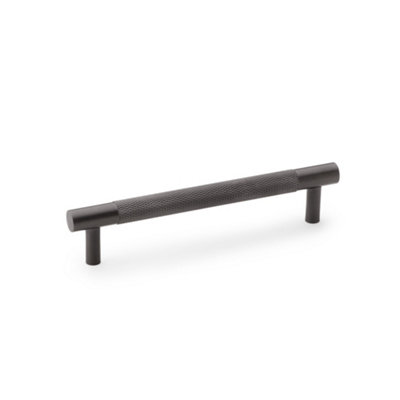 Alexander & Wilks Brunel Knurled T-Bar Cupboard HandleDark Bronze PvdCentres 128mm from B&Q
