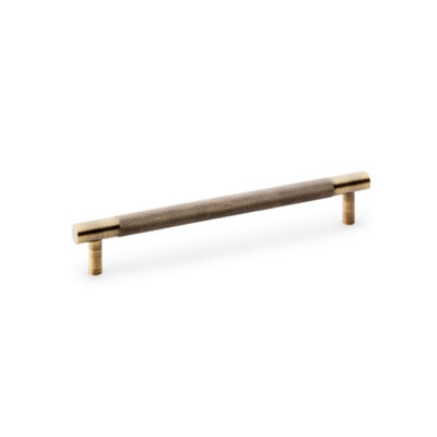 Alexander & Wilks Brunel Knurled T-Bar Cupboard HandleAntique BrassCentres 160mm from B&Q