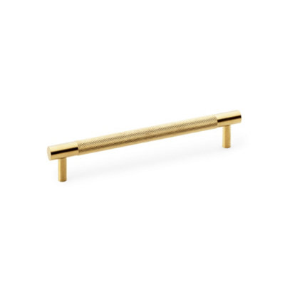 Alexander & Wilks Brunel Knurled T-Bar Cupboard HandleSatin Brass PvdCentres 160mm from B&Q