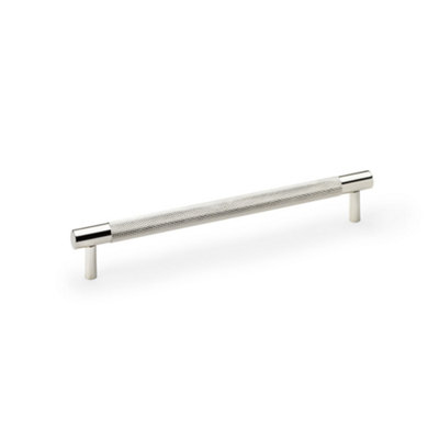 Alexander & Wilks Brunel Knurled T-Bar Cupboard HandlePolished NickelCentres 192mm from B&Q