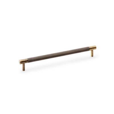 Alexander & Wilks Brunel Knurled T-Bar Cupboard HandleAntique BrassCentres 224mm from B&Q