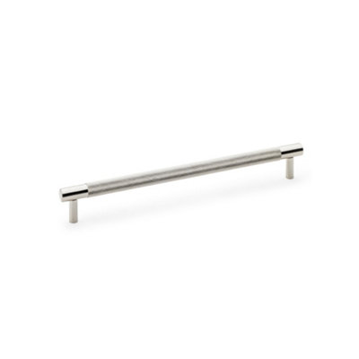 Alexander & Wilks Brunel Knurled T-Bar Cupboard HandlePolished NickelCentres 224mm from B&Q