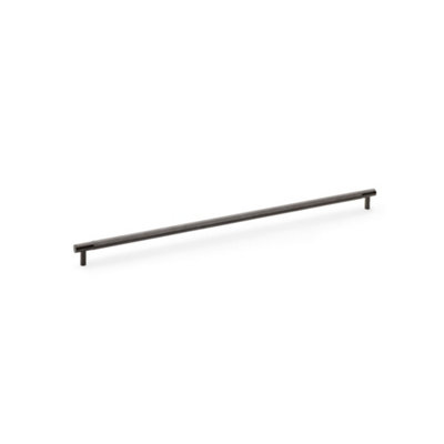 Alexander & Wilks Brunel Knurled T-Bar Cupboard HandleDark Bronze PvdCentres 448mm from B&Q