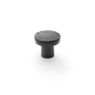Alexander & Wilks Hanover Hammered Cupboard KnobBlack30mm from B&Q